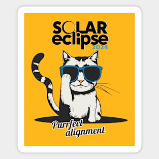 Purrfect alignement - Solar Eclipse 2024 Magnet